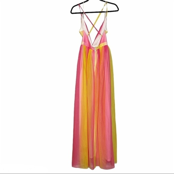 Fashionnova Hideaway Ombré Pink&Yellow Maxi Dress - Picture 3 of 15